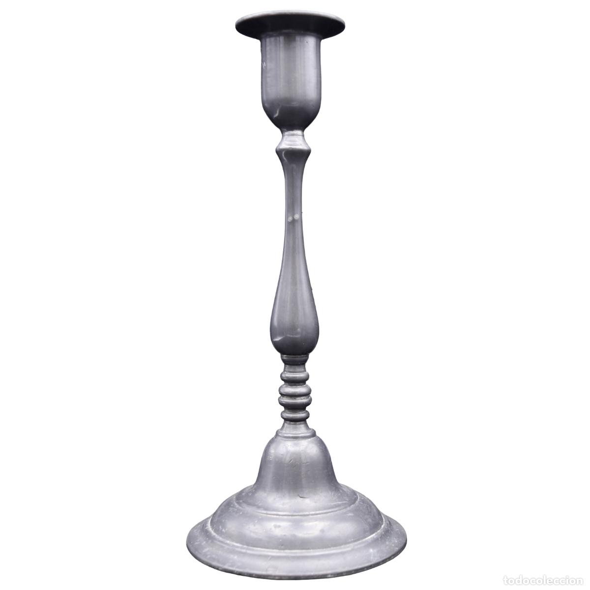Antiguidades: Candelero antiguo de aleaci&oacute;n