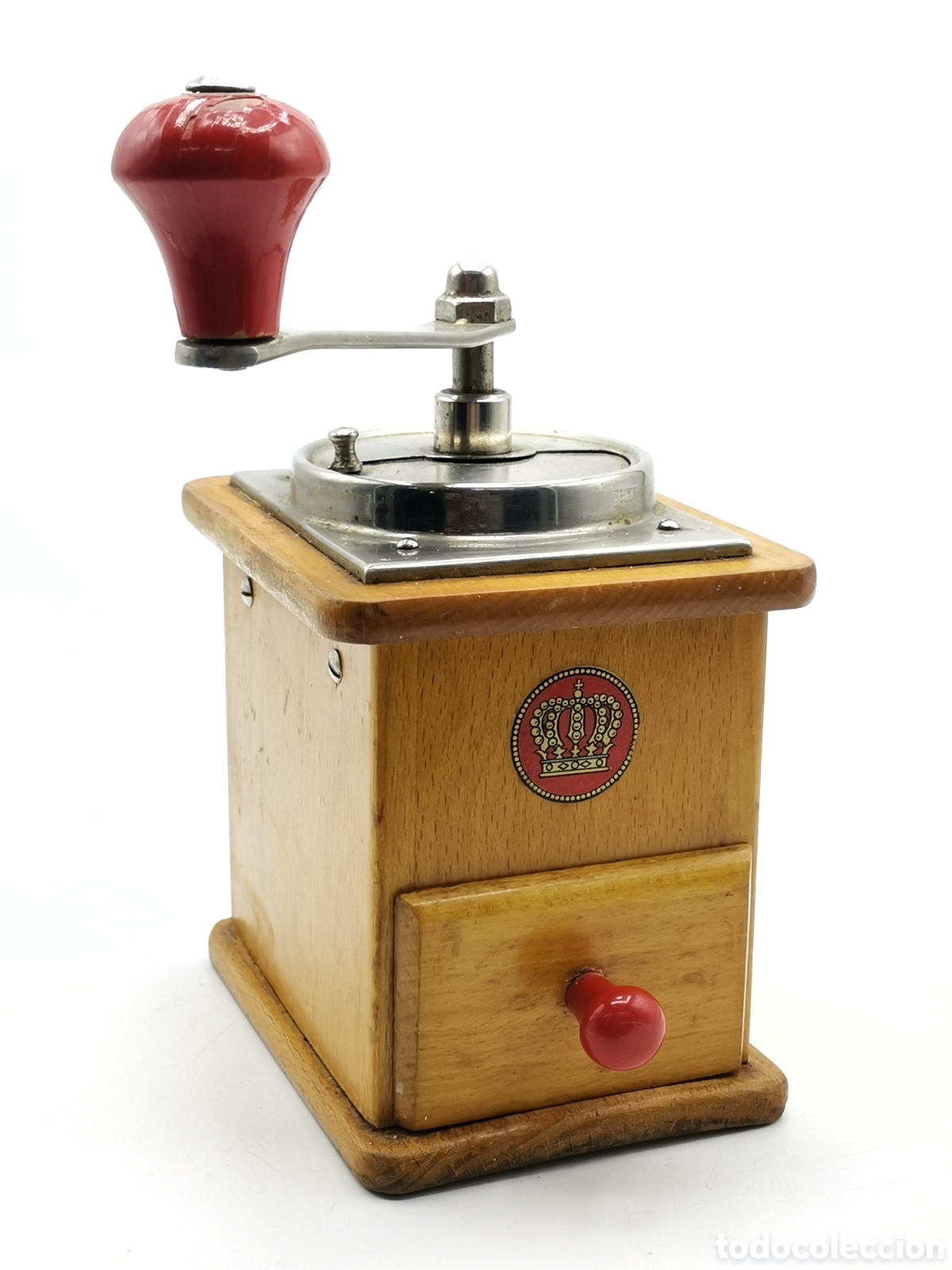 Antiquit&auml;ten: ANTIGUO MOLINILLO DE CAF&Eacute; DE MADERA LA COURONNE