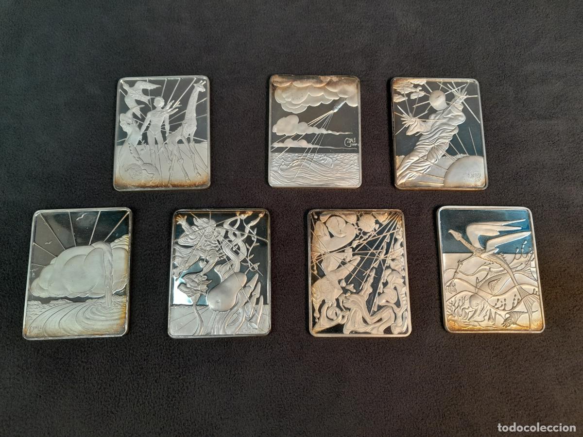 Antig&uuml;edades: &uml;LAS SIETE ARTES&uml;. MEDALLAS DE PLATA DE LEY 999. SALVADOR DAL&Iacute; - 1979.