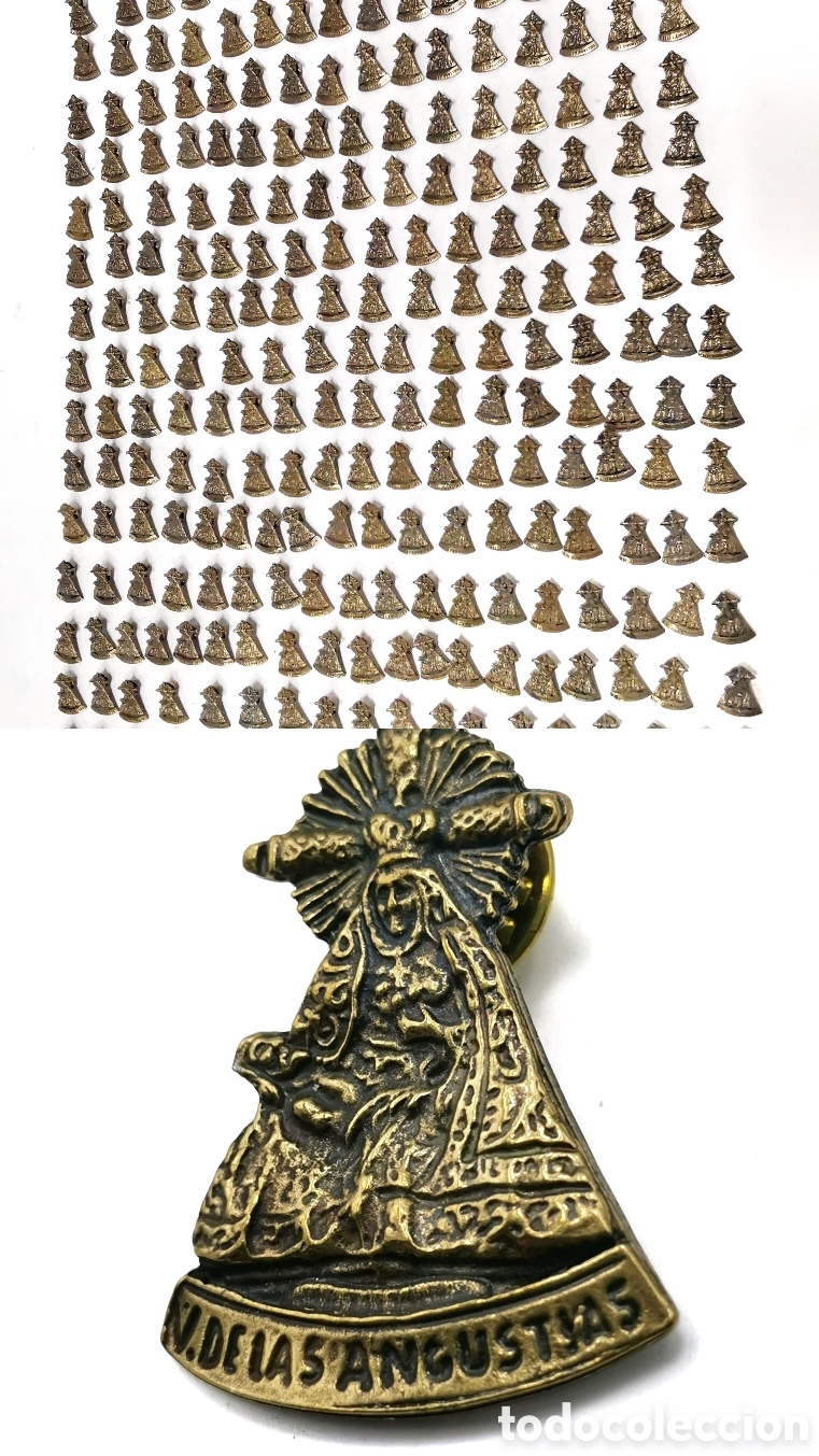 Antiguidades: LOTE 130 INSIGNIA MET&Aacute;LICA VIRGEN DE LAS ANGUSTIAS