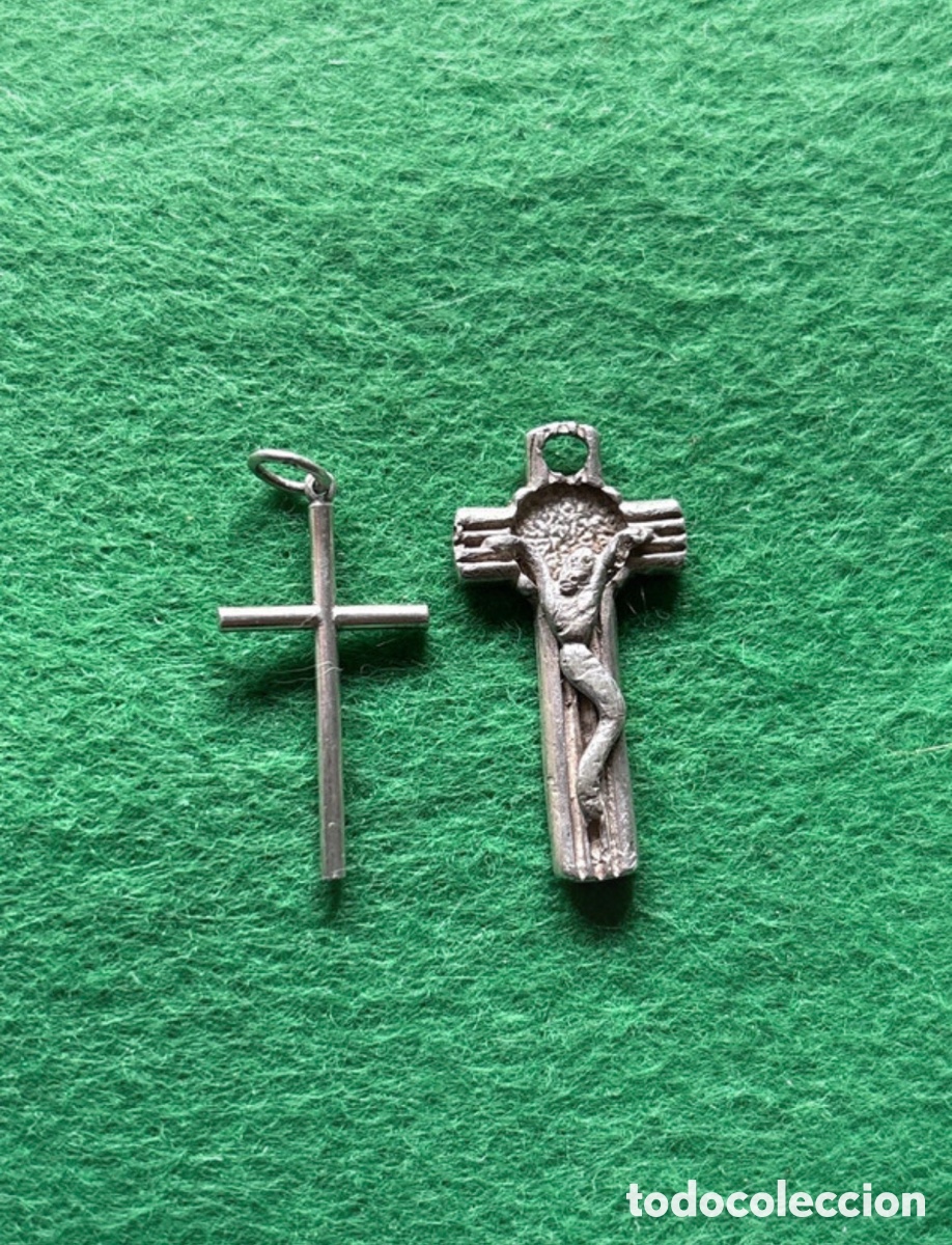 Antiques: Colgates cruces de plata de ley (A1)