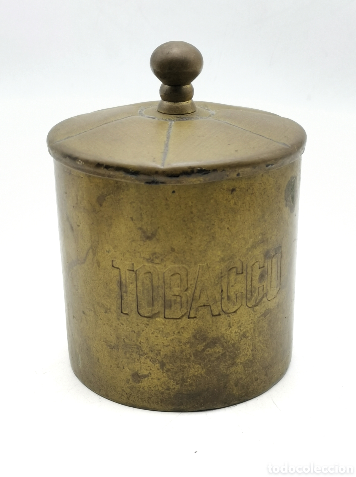 Antiquit&auml;ten: ORIGINAL LATA ANTIGUA DE LAT&Oacute;N PARA TABACO