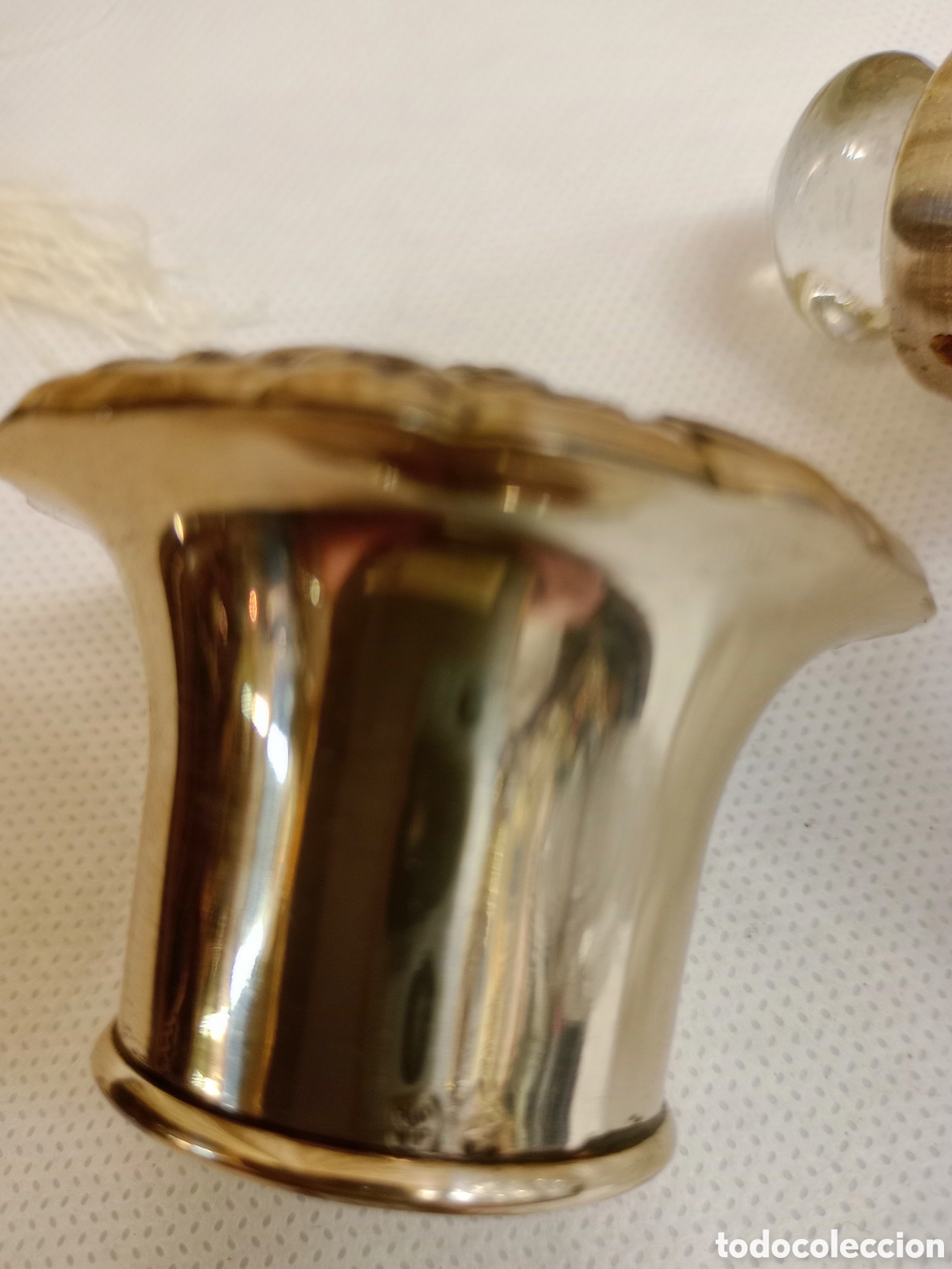 Antig&uuml;edades: Frasco tocador con tap&oacute;n de plata - Foto 2