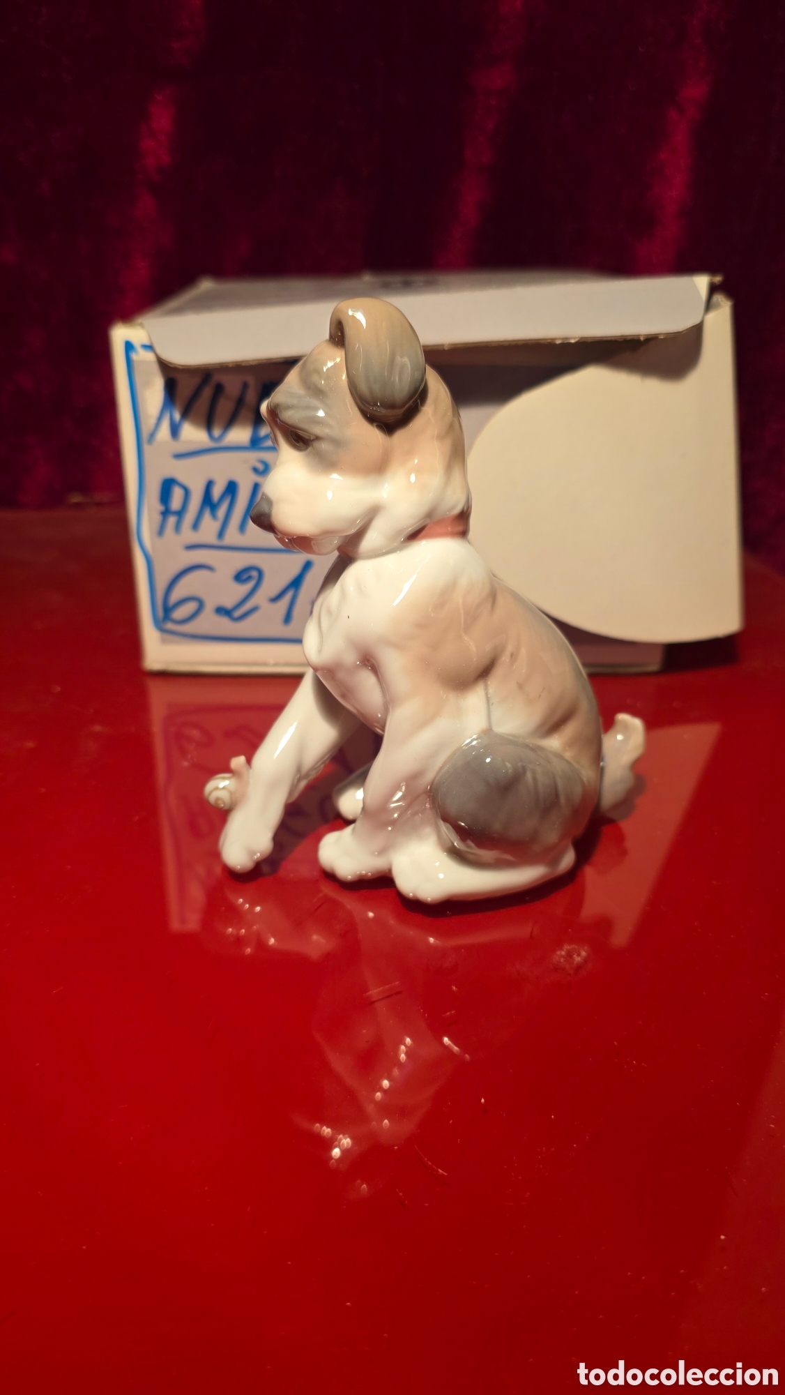Antig&uuml;edades: Figura perrito porcelana lladro nuevo amigo