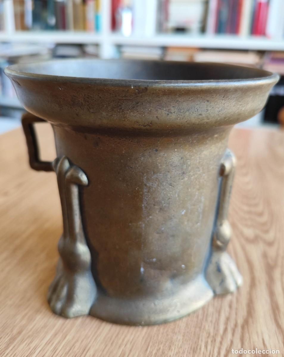 Antig&uuml;edades: GRAN MORTERO / ALMIREZ ANTIGUO DE BRONCE O LAT&Oacute;N