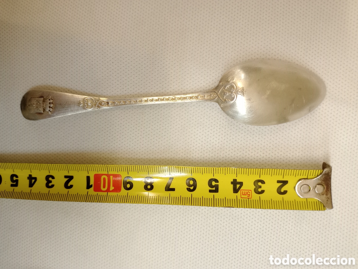 Antig&uuml;edades: Cuchara de plata con el escudo de los Borb&oacute;n - Foto 2