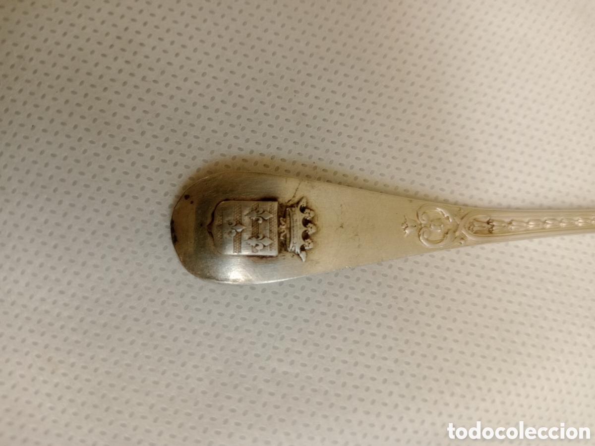 Antig&uuml;edades: Cuchara de plata con el escudo de los Borb&oacute;n - Foto 3