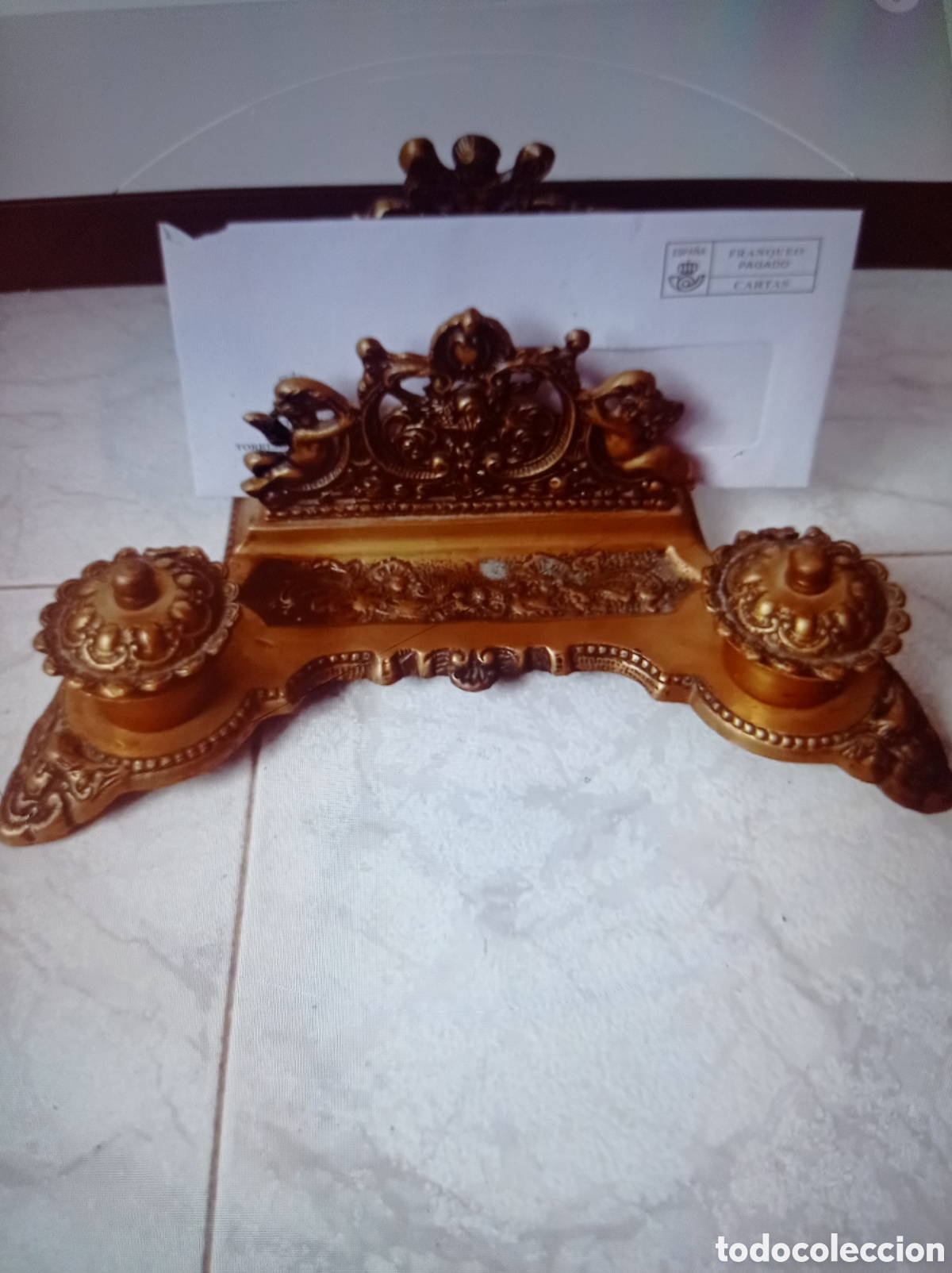 Antiquit&eacute;s: Escriban&iacute;a de bronce