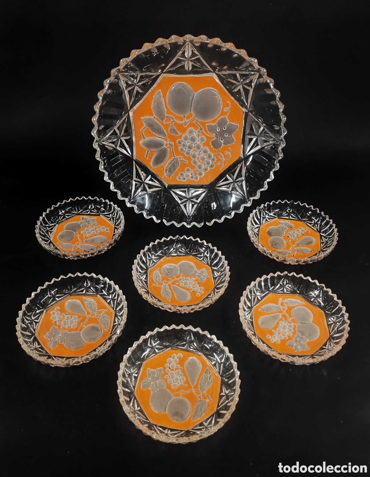 Antiques: ANTIGUAS BANDEJAS DE CRISTAL LABRADO FEDERAL GLASS CLEAR