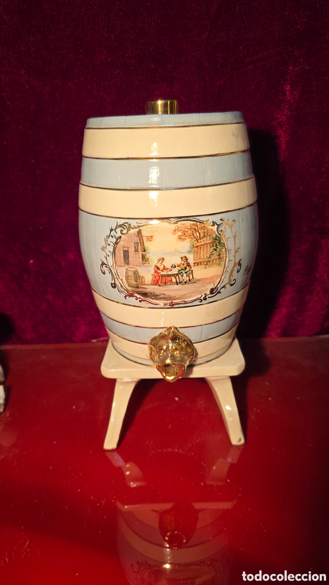 Antig&uuml;edades: Barril porcelana Antonio Peyro