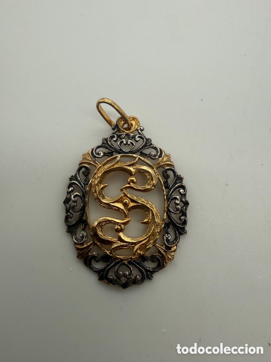 Antiques: Colgante de plata letra S