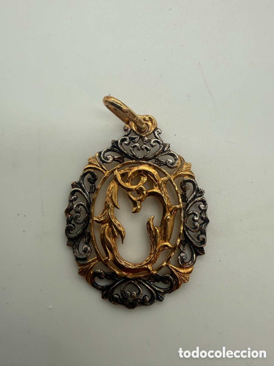 Antiques: Colgante de plata letra O