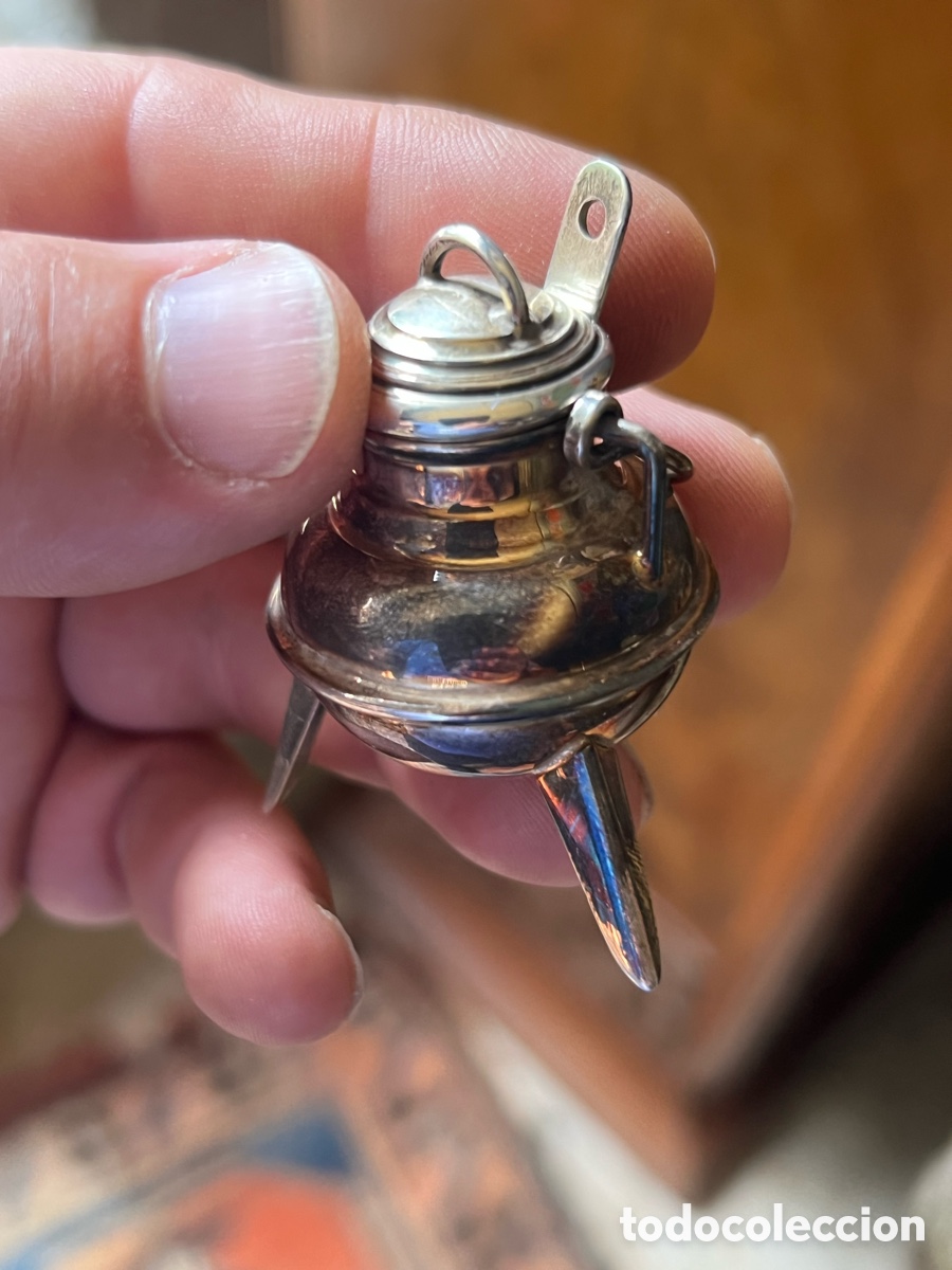Antig&uuml;edades: Precioso pote gallego plata de ley contraste estrella