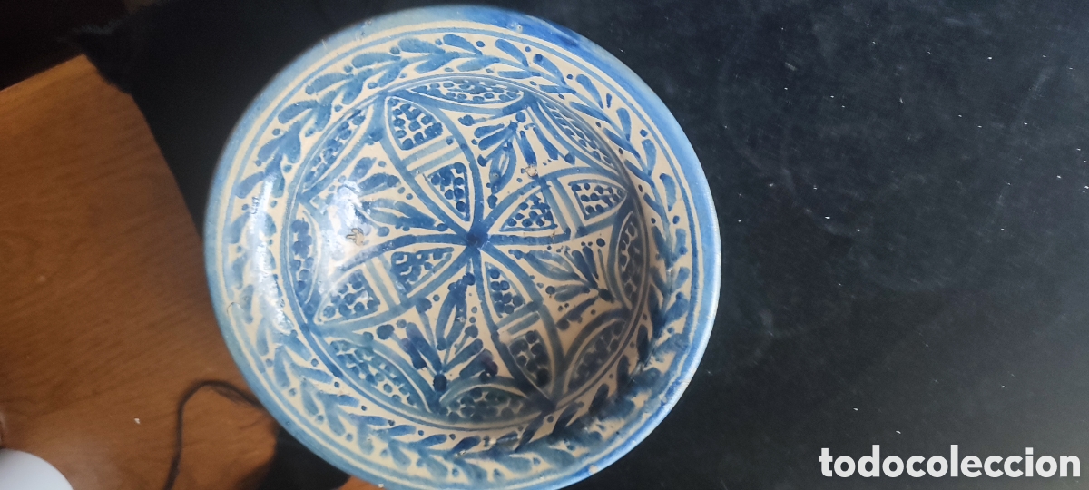 Antig&uuml;edades: Plato de loza de Fajalauza siglo XIX