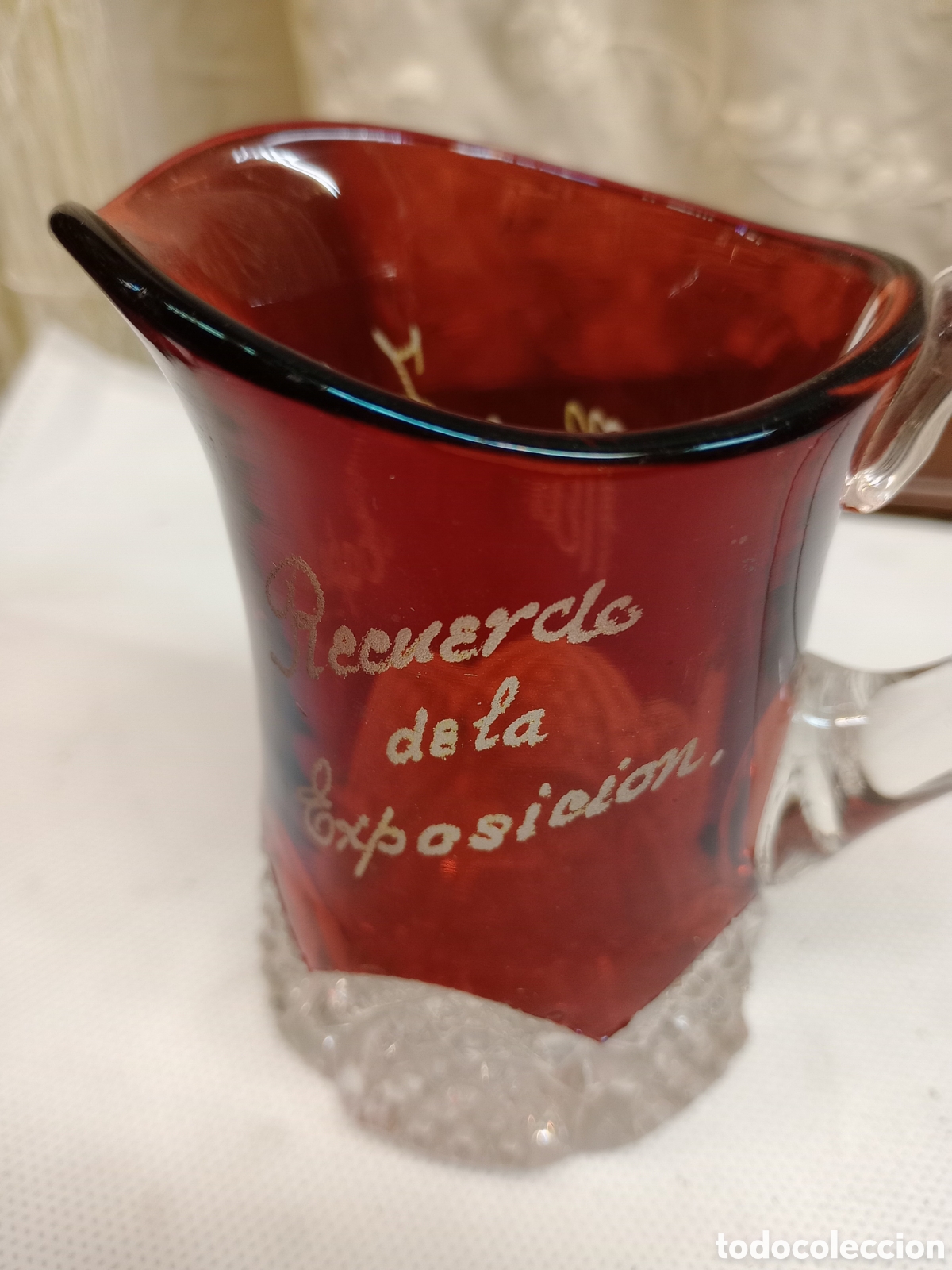 Antig&uuml;edades: Jarrita conmemoraci&oacute;n de la exposici&oacute;n de 1910 - Foto 1