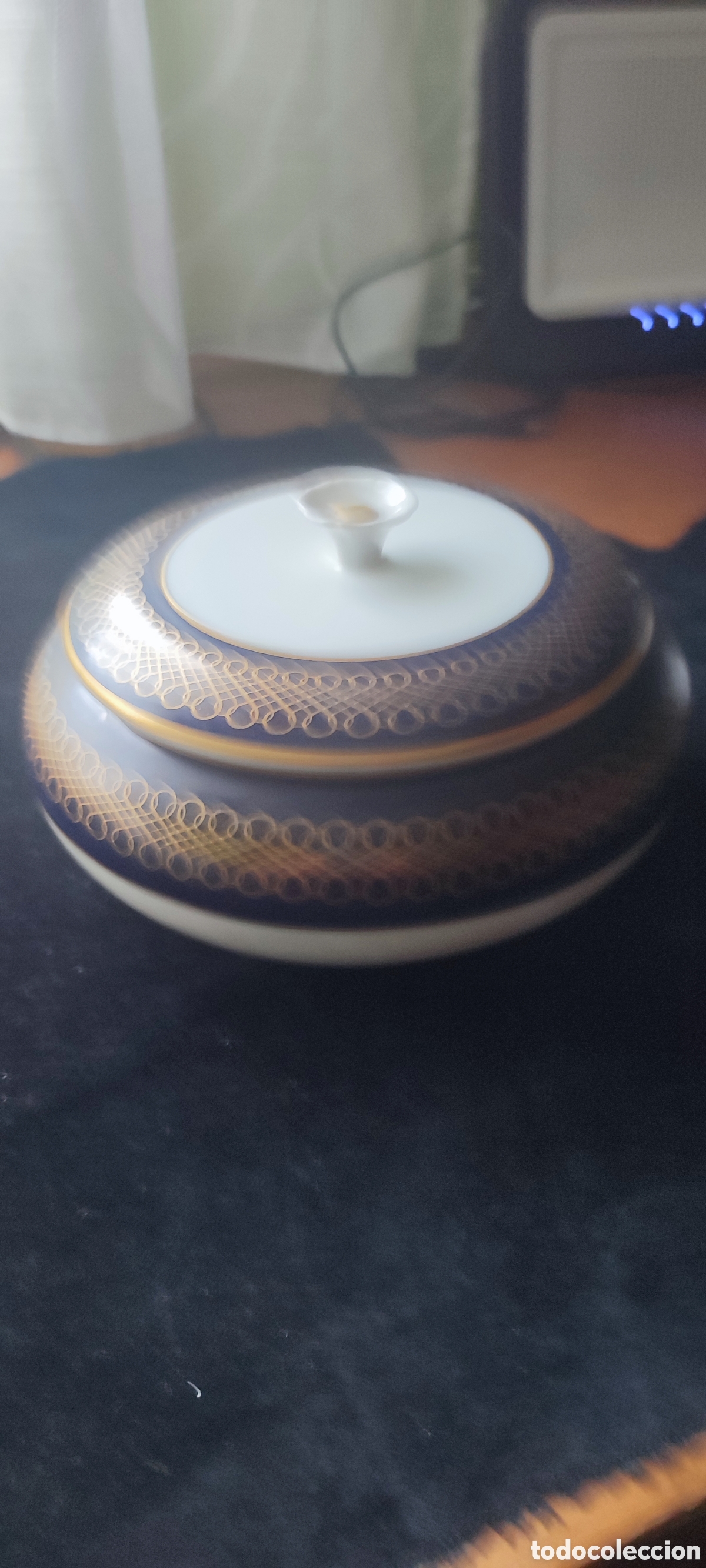 Antig&uuml;edades: Joyero de porcelana Irabia Pamplona Navarra