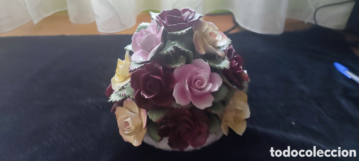 Antig&uuml;edades: Arreglo floral de fine bone china porcelana de hueso Aynsley