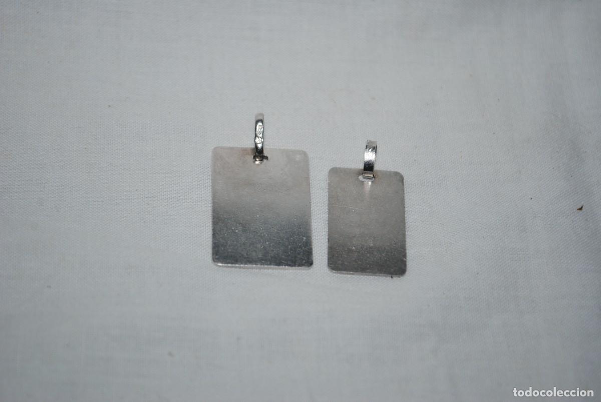 Antig&uuml;edades: PLACA DE PLATA PARA EL CONTROL SANGUINEO, LOTE DE DOS . - Foto 2