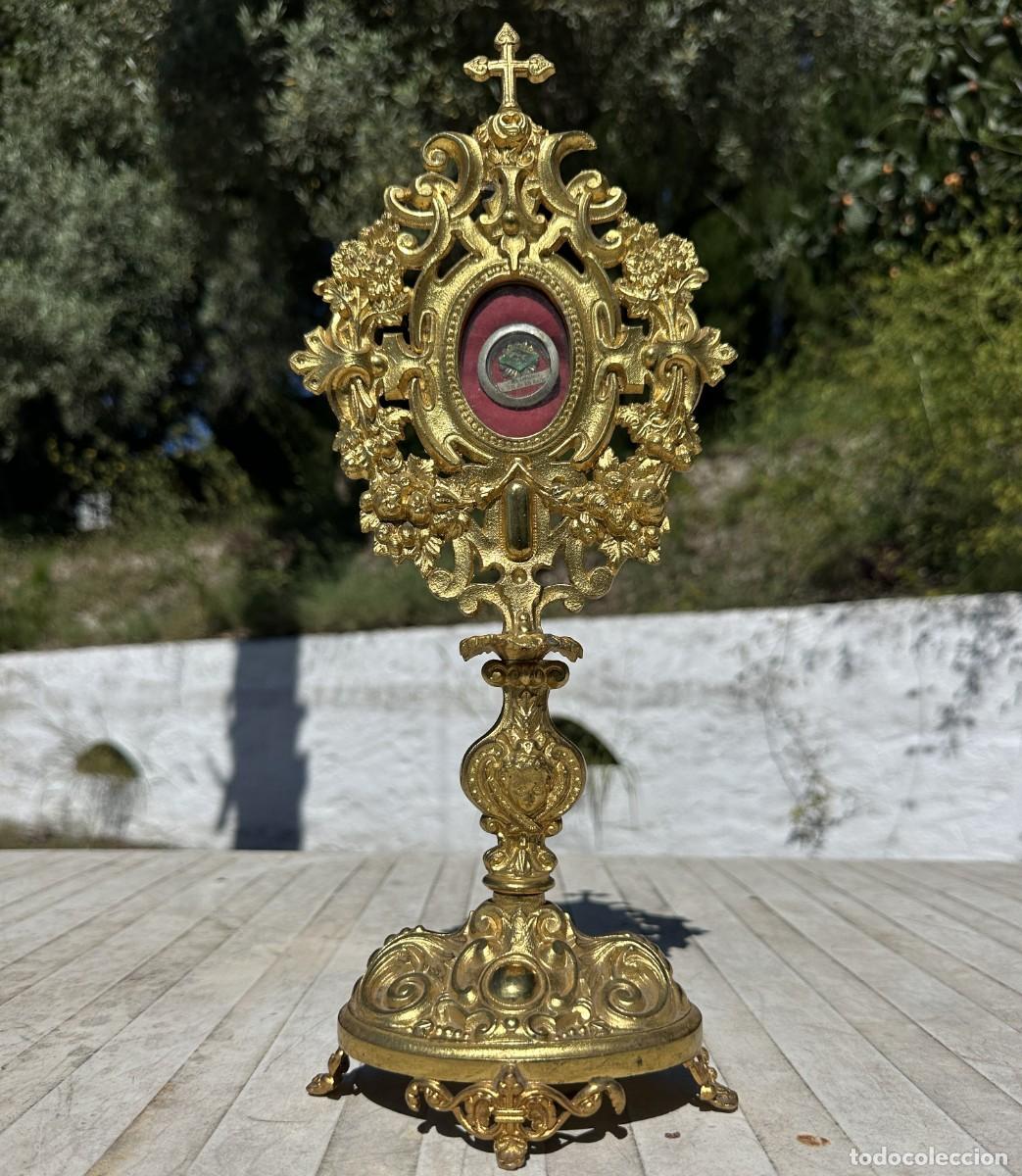 Antig&uuml;edades: XIX - EXTRAORDINARIO RELICARIO - RELIQUIA DE SAN JUAN BAUTISTA DE LA SALLE - ESCOLAPIOS