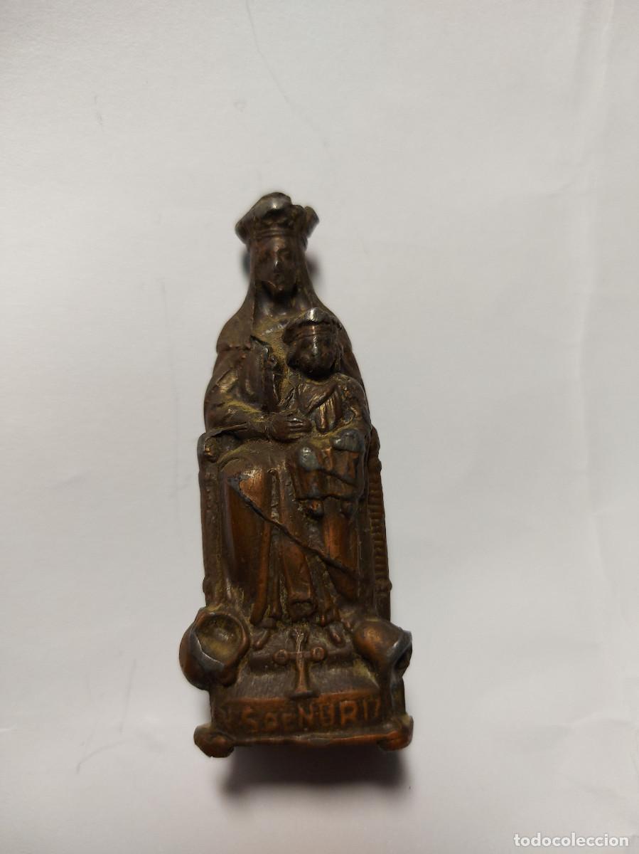 Antig&uuml;edades: FIGURA ANTIGUA DE NUESTRA SE&Ntilde;ORA DE NURIA EN BENDITERA SIGLO XIX