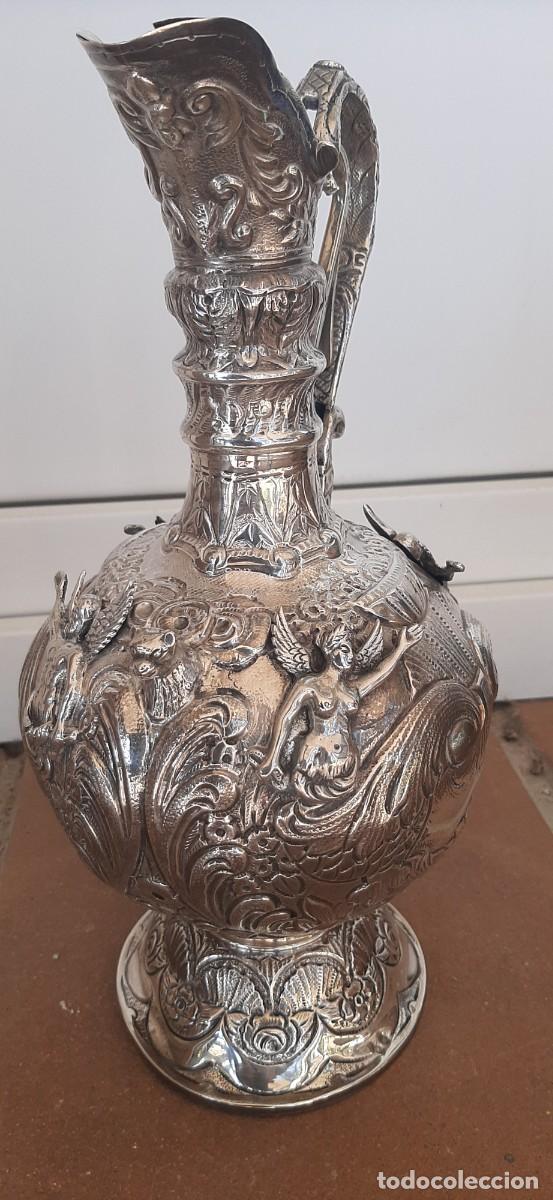 Antig&uuml;edades: Jarra de plata maciza labrada contrastada, - Foto 1