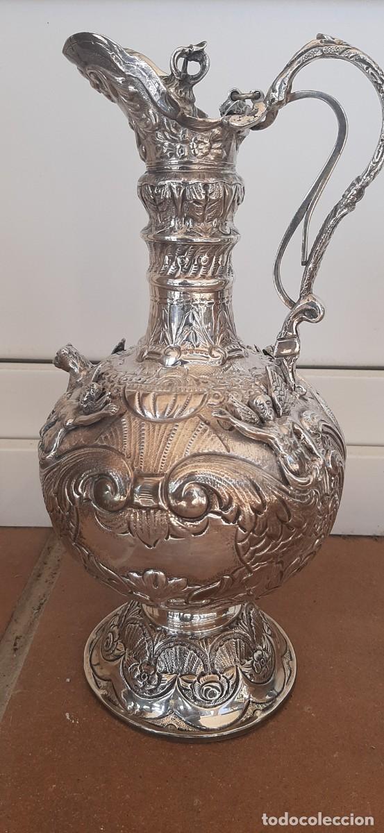 Antig&uuml;edades: Jarra de plata maciza labrada contrastada, - Foto 3