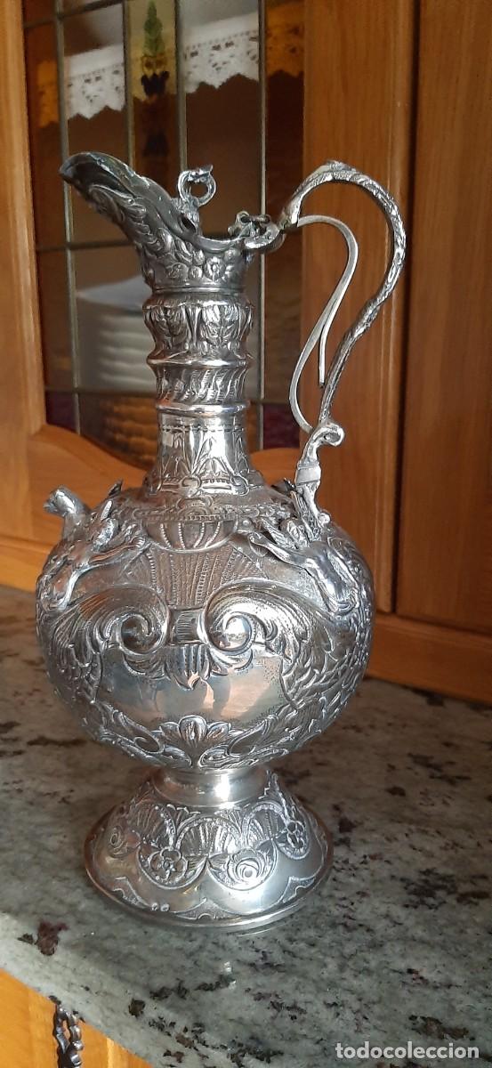 Antig&uuml;edades: Jarra de plata maciza labrada contrastada, - Foto 4