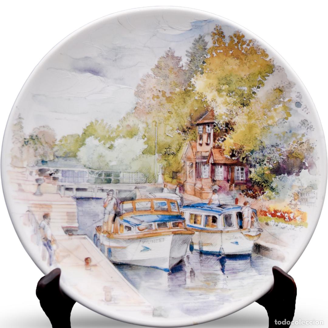 Antiquit&eacute;s: Plato de porcelana grande
