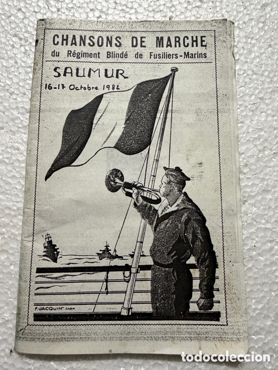 Antig&uuml;edades: LIBRO CANCIONES DE MARCHA LEGI&Oacute;N EXTRANJERA 2 DB REGIMENT BILNDE DE FUSILIERS MARINS