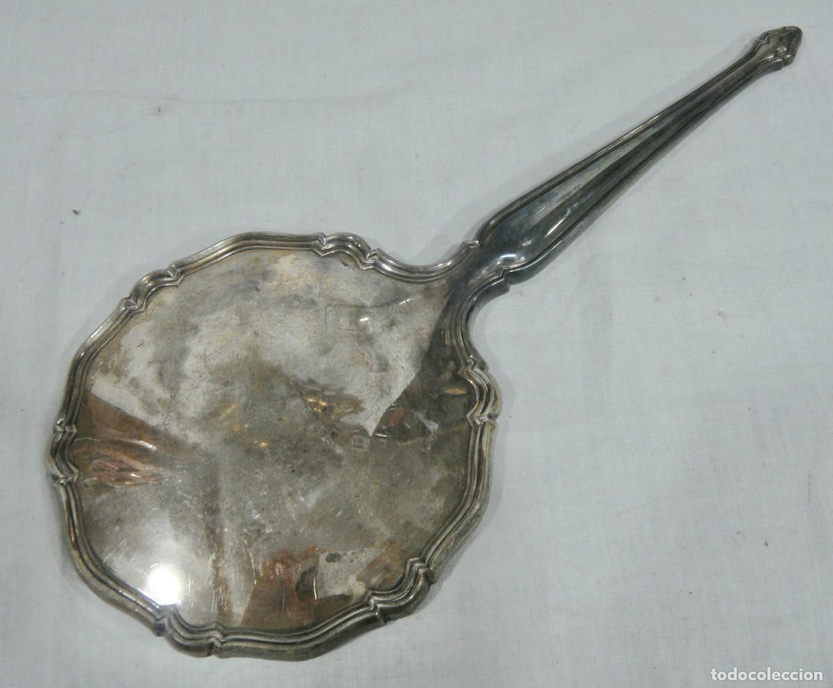 Oggetti Antichi: Espejo de tocador Pedro Dur&aacute;n en plata de ley &middot; Espa&ntilde;a, ca. 1950&ndash;1970