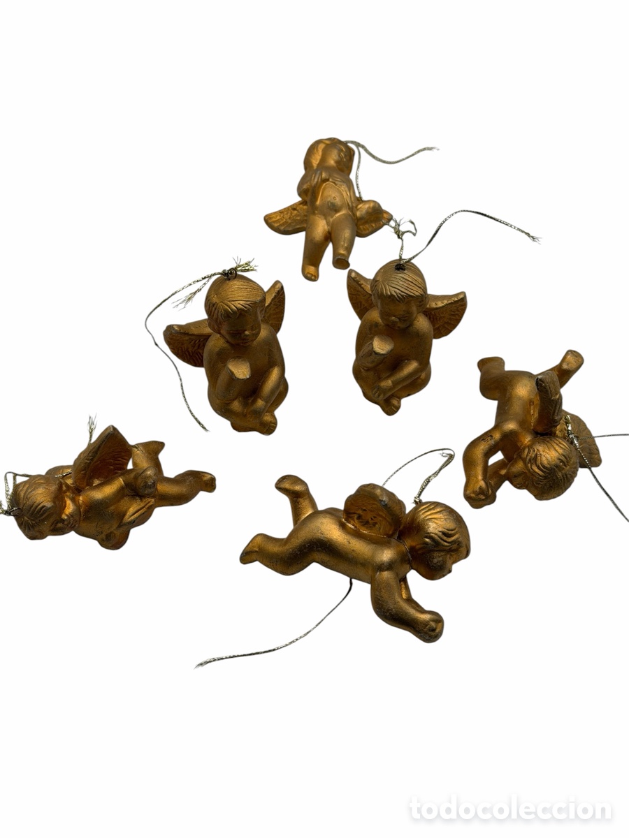 Oggetti Antichi: Figuras de Angelitos Dorados