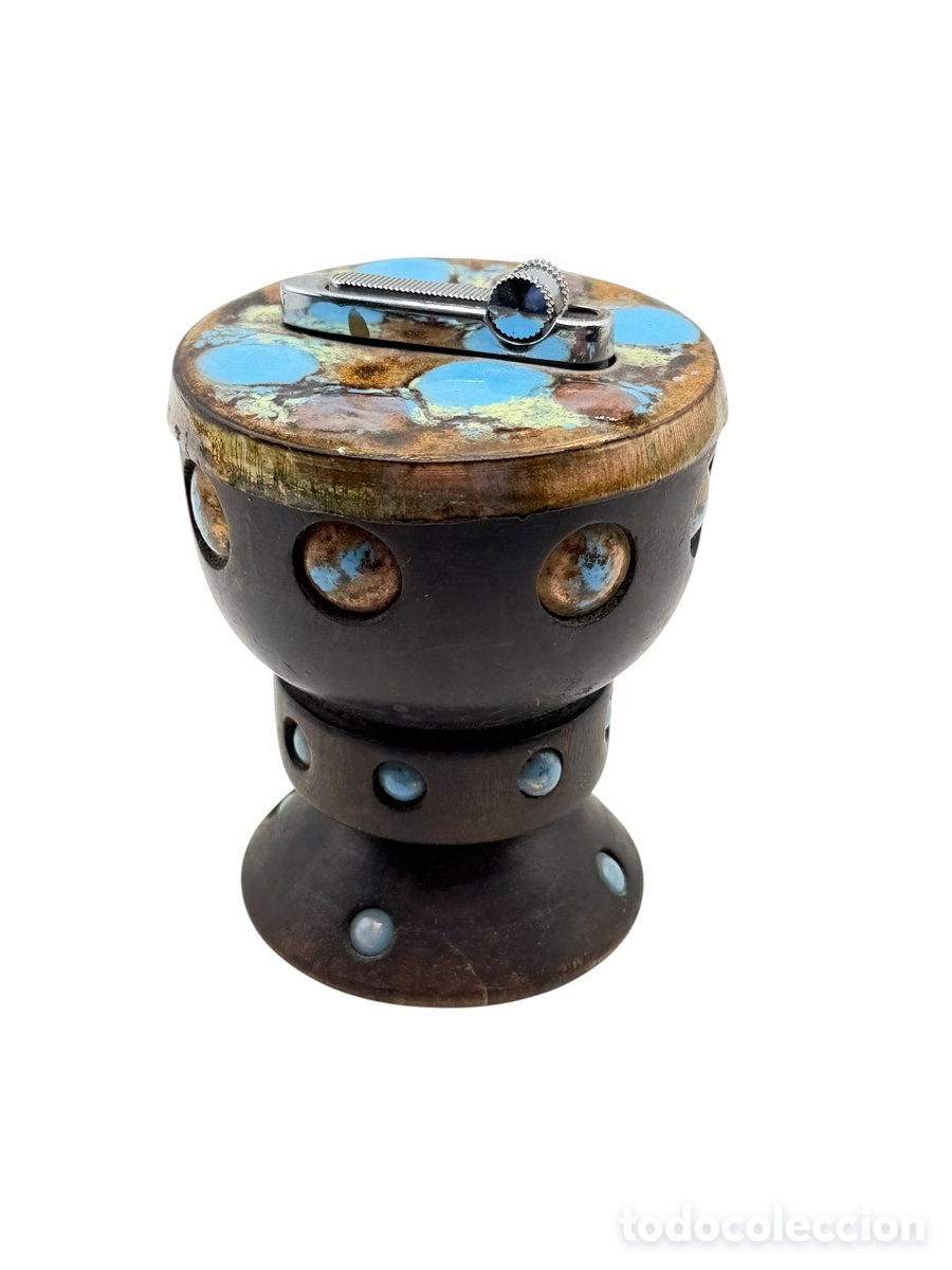 Oggetti Antichi: Figura de Madera con Esmalte