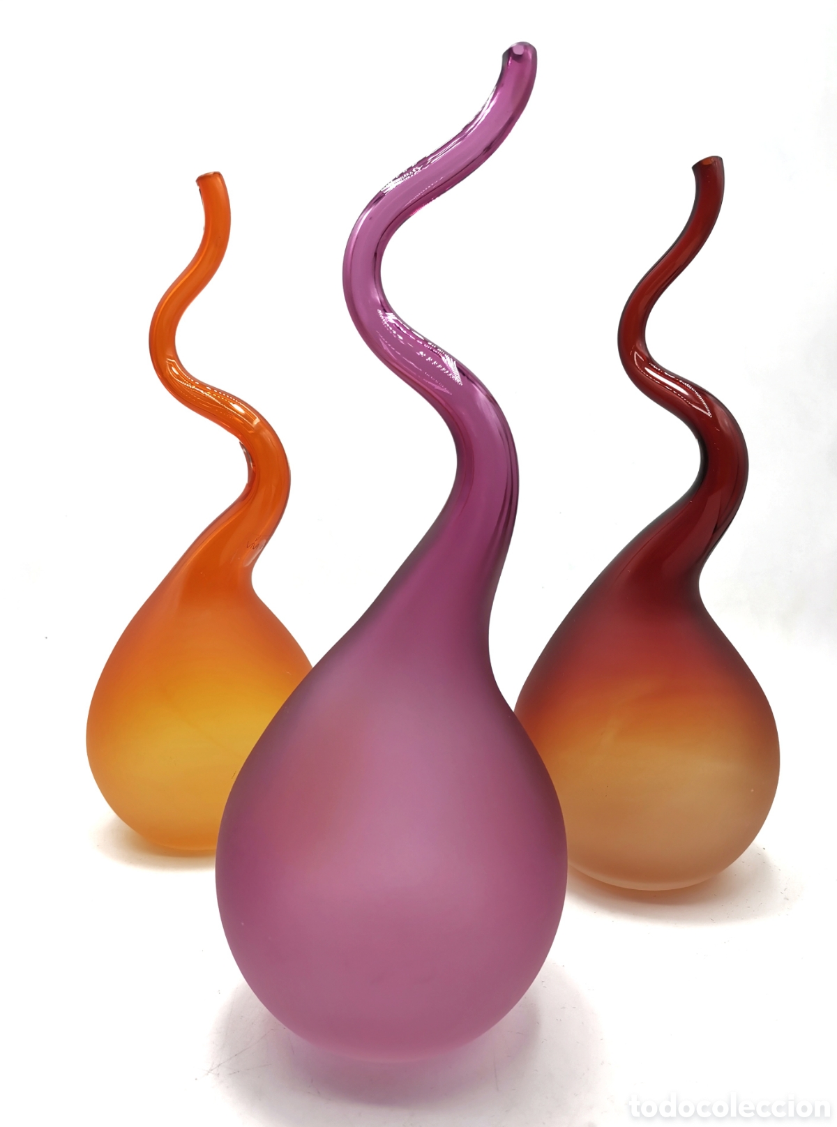 Oggetti Antichi: JARRONES DE VIVARINI EXCLUSIVA FIRMA ITALIANA. REALIZADOS EN CRISTAL DE MURANO