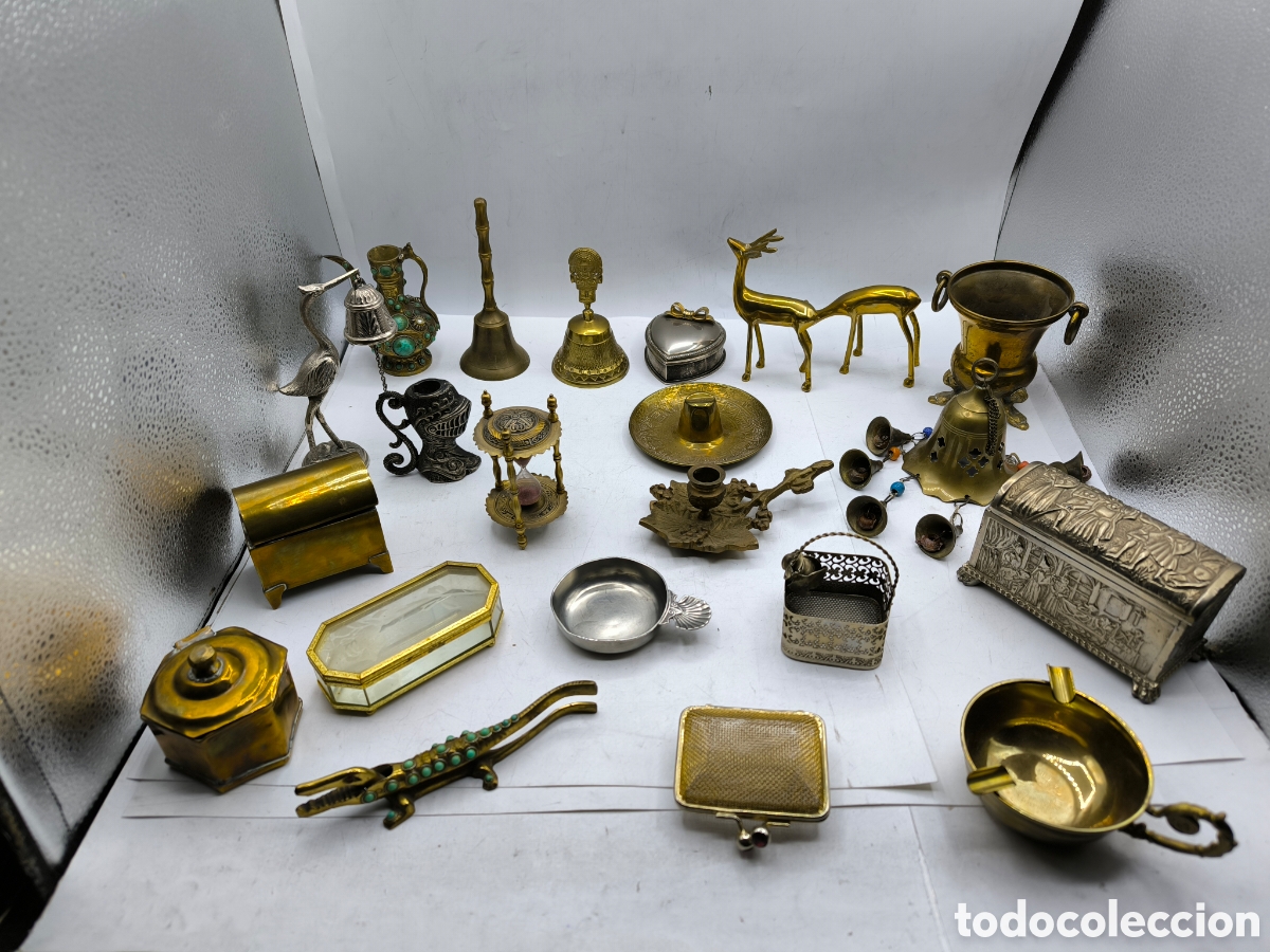Oggetti Antichi: 22 Art&iacute;culos decorativos y curiosos bronce y otros metales