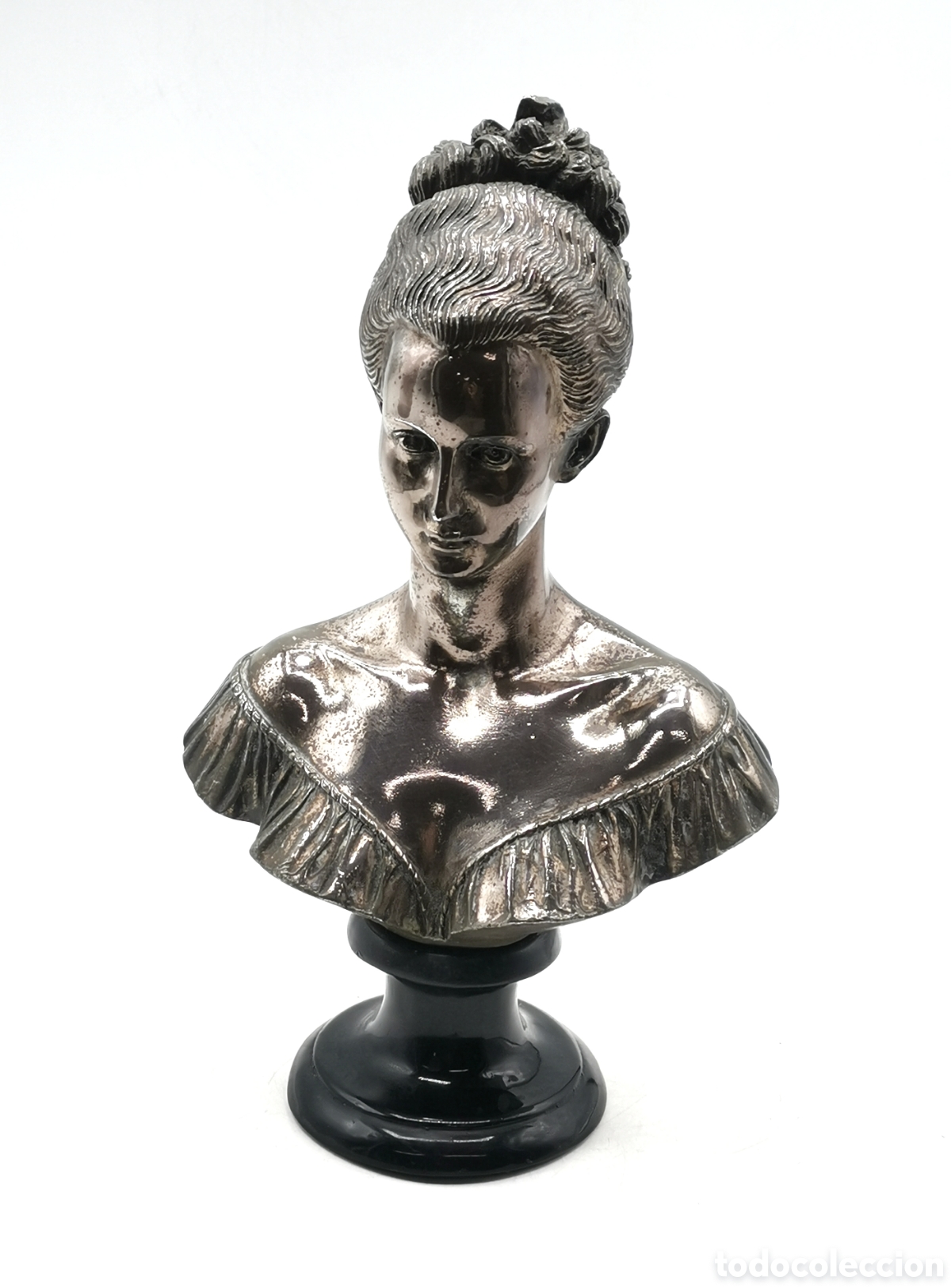 Oggetti Antichi: BUSTO DE DAMA LAMINADA EN PLATA DE LEY PRECIOSA PIEZA CL&Aacute;SICA Y DETALLADA