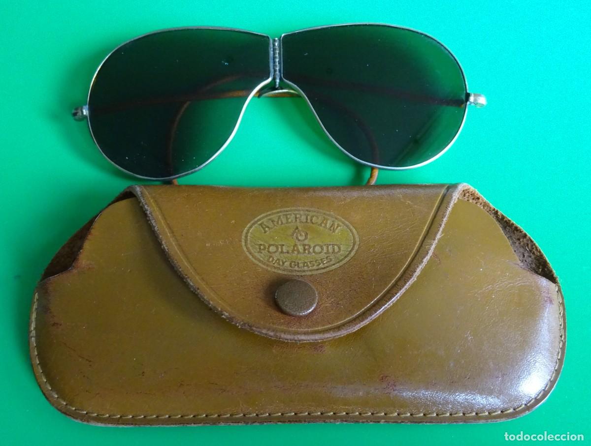 Antig&uuml;edades: ANTIGUAS GAFAS DE SOL PLEGABLES AMERICANA POLAROID CON SU FUNDA ORIGINAL, MADE IN USA, A&Ntilde;OS 40