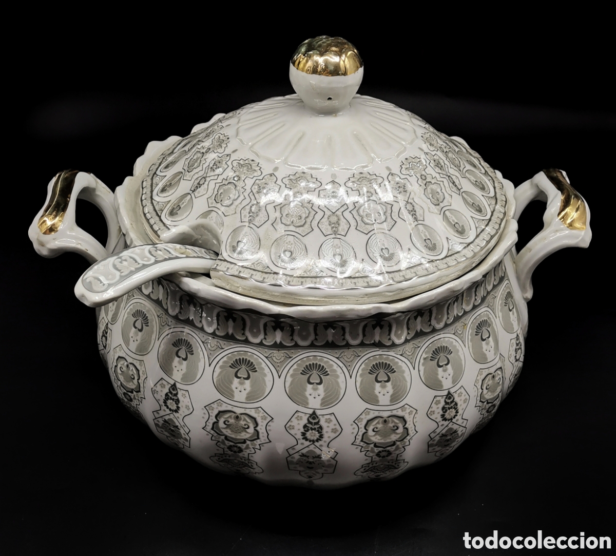 Oggetti Antichi: SOPERA DE PORCELANA CON PRECIOSOS DETALLES Y BONITO DISE&Ntilde;O