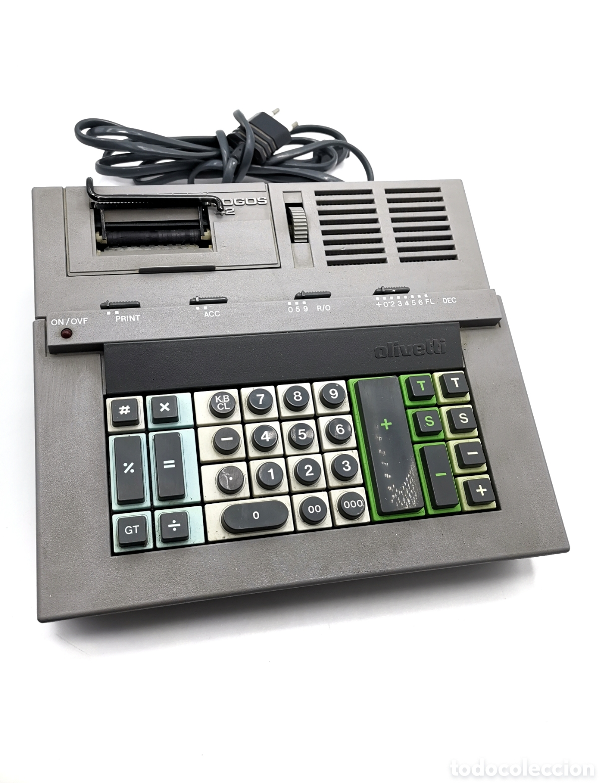 Antig&uuml;edades: CALCULADORA DE ESCRITORIO VINTAGE OLIVETTI LOGOS 42 CON IMPRESORA