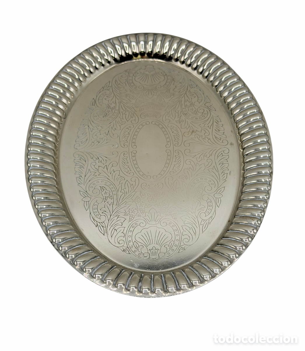 Antiquit&eacute;s: Antigua Bandeja Plateada
