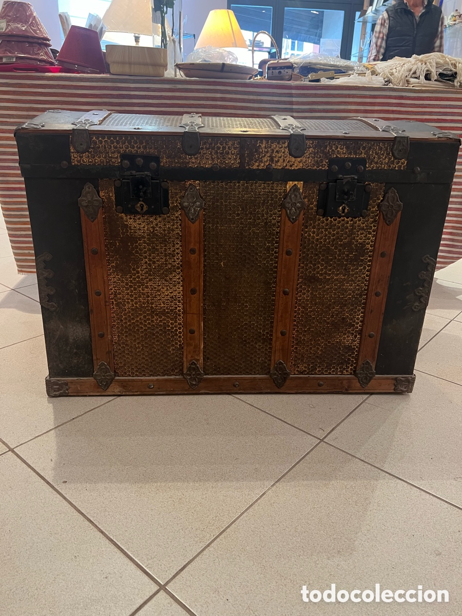 Antig&uuml;edades: Ba&uacute;l antiguo, metal y madera. - Foto 2