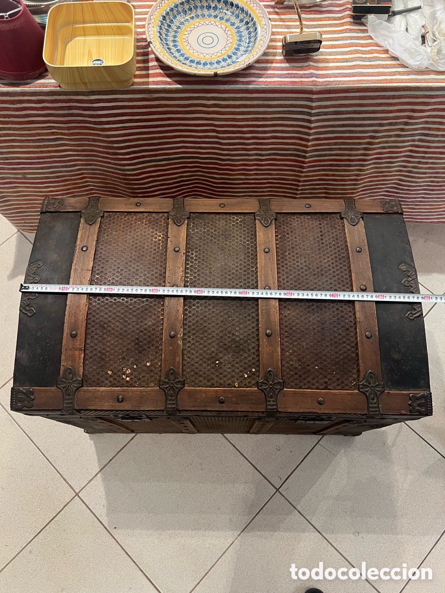 Antig&uuml;edades: Ba&uacute;l antiguo, metal y madera. - Foto 4