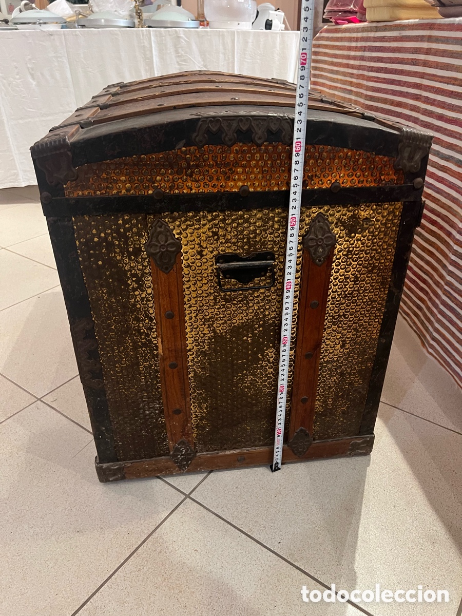 Antig&uuml;edades: Ba&uacute;l antiguo, metal y madera. - Foto 6