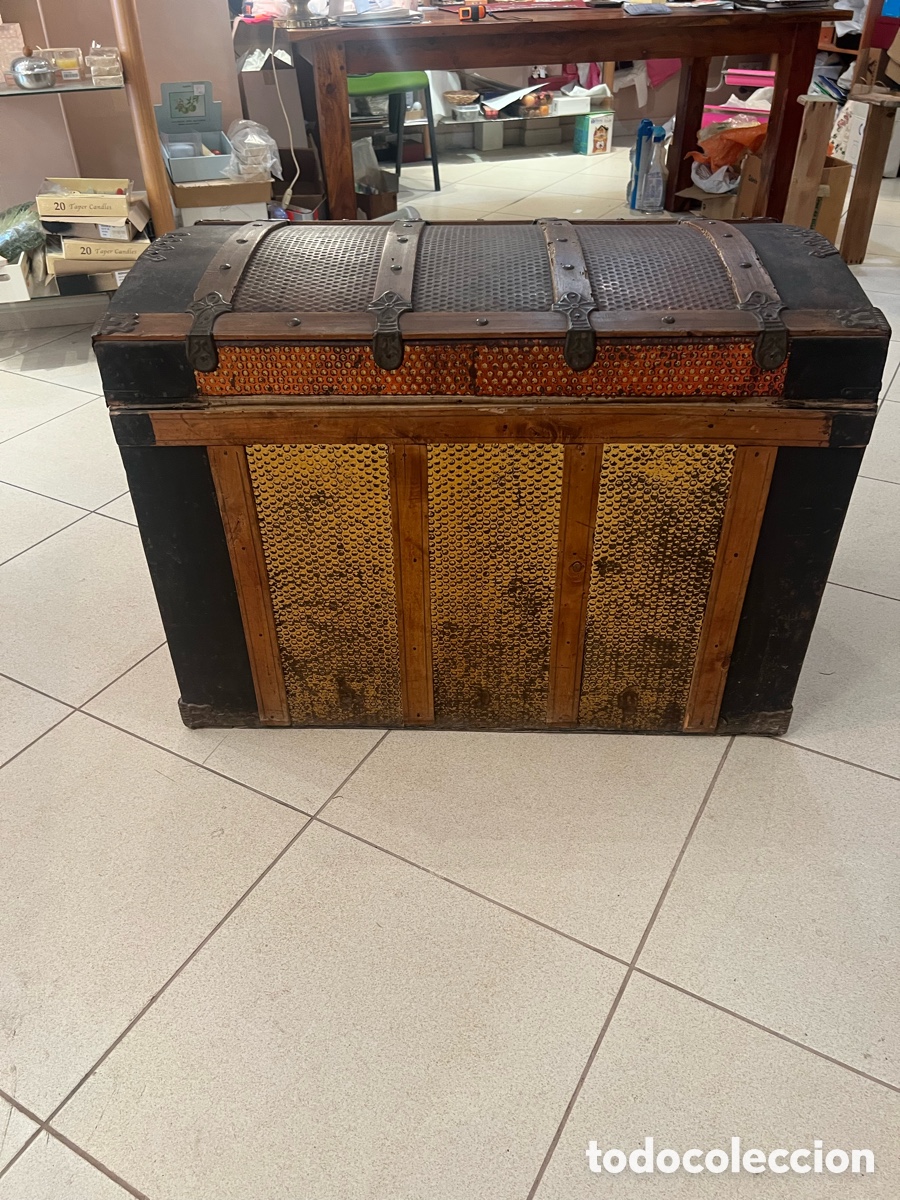 Antig&uuml;edades: Ba&uacute;l antiguo, metal y madera. - Foto 11