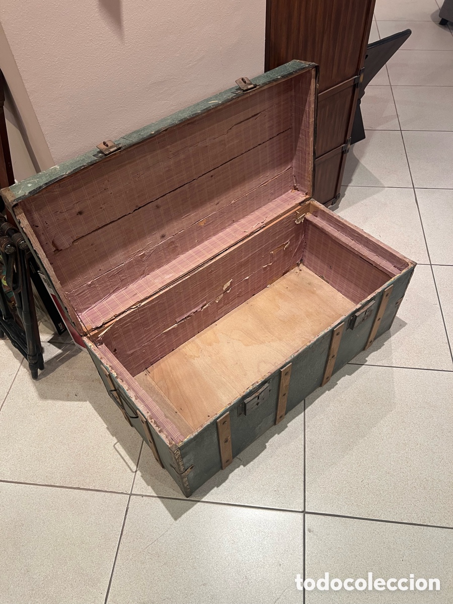 Antig&uuml;edades: Ba&uacute;l antiguo de madera - Foto 6