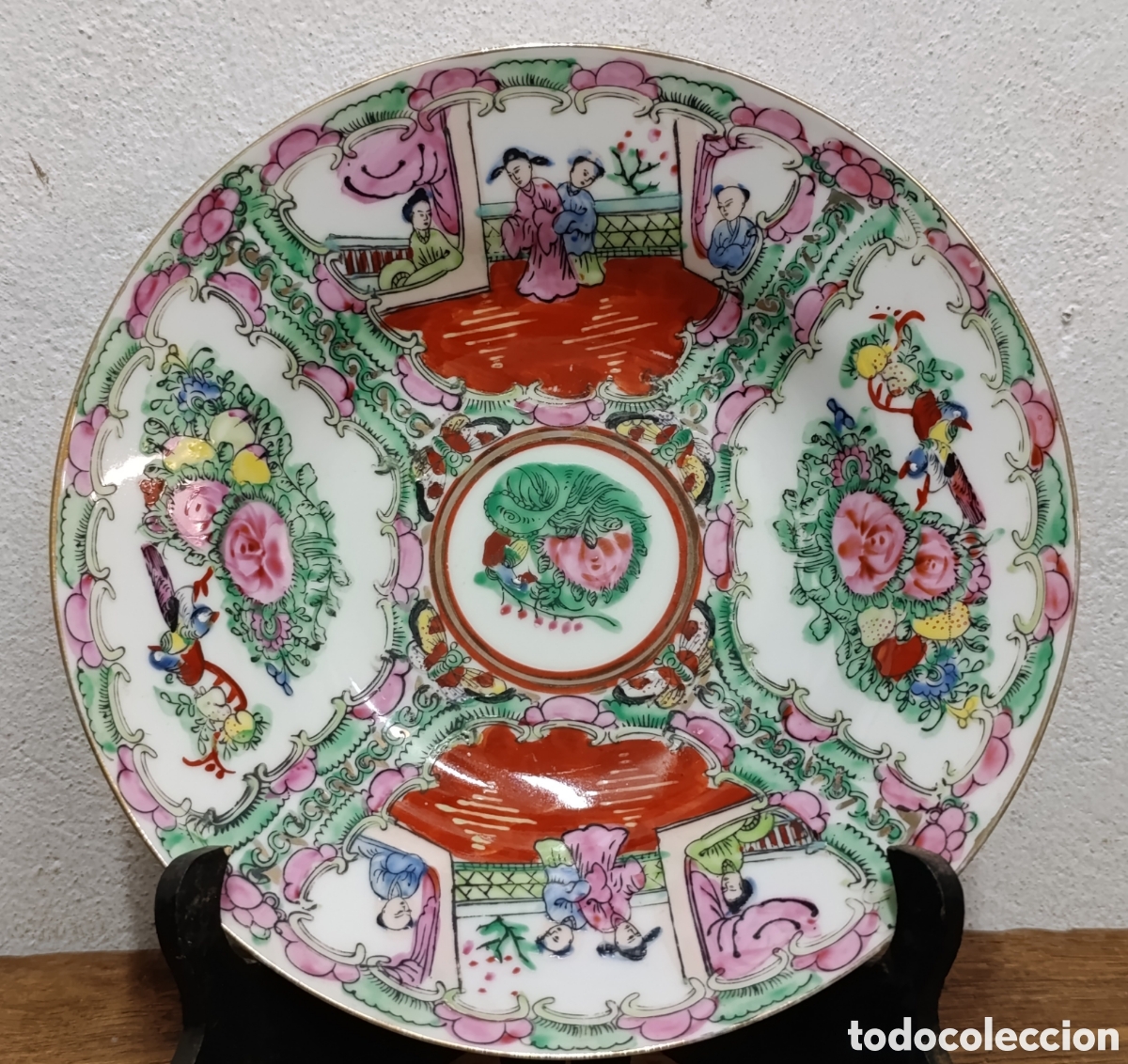 Antig&uuml;edades: ANTIGUO PLATO HONDO DE PORCELANA CHINA DE MACAO