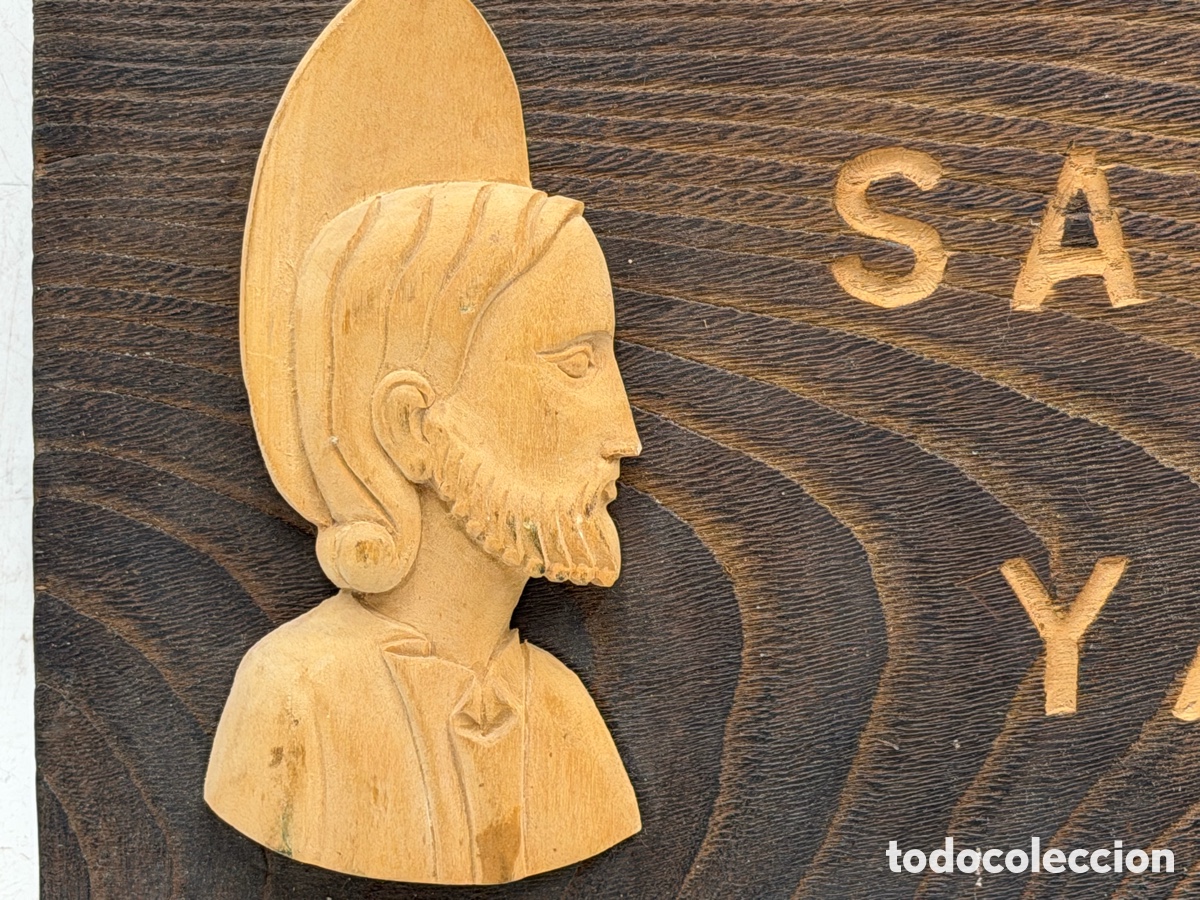 Antig&uuml;edades: Cartel R&uacute;stico de Santiago de Compostela - Foto 3