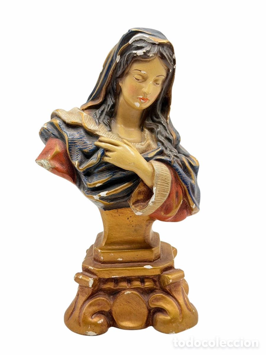 Oggetti Antichi: Antigua Figura de La Virgen
