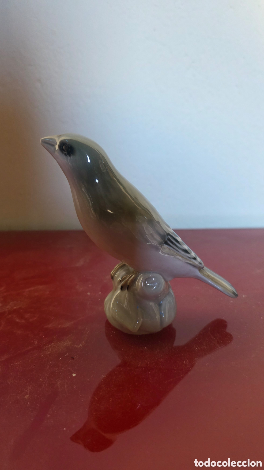 Antig&uuml;edades: Figura pajaro porcelana danesa