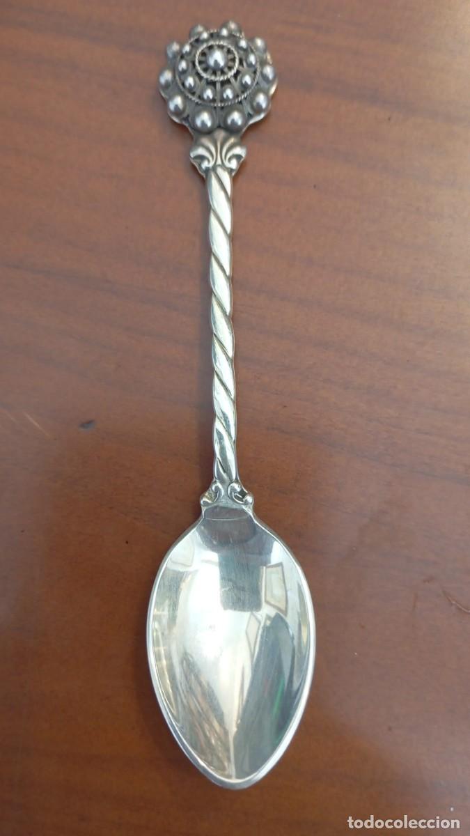 Antiques: Cuchara de plata 0.925 con boton charro (Salamanca)