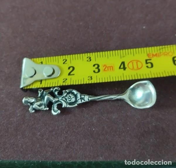 Antig&uuml;edades: Cuchara de plata 0.925 con angelote. - Foto 5